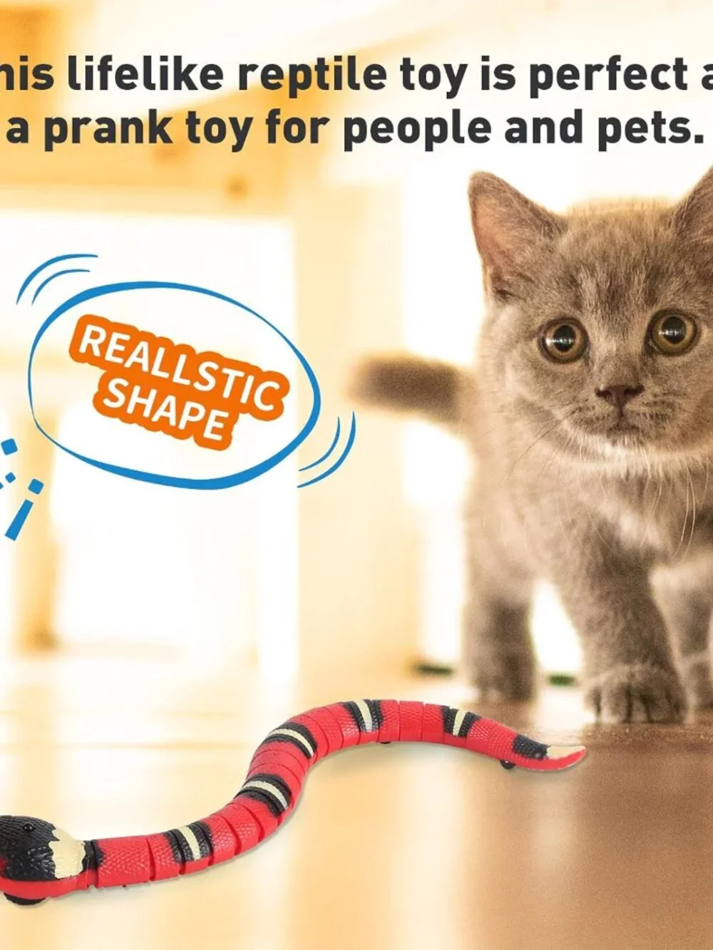 USB Rechargeable,Automatically Sense Obstacles and Escape,Electric Tricky Snake - Picture 2 of 10